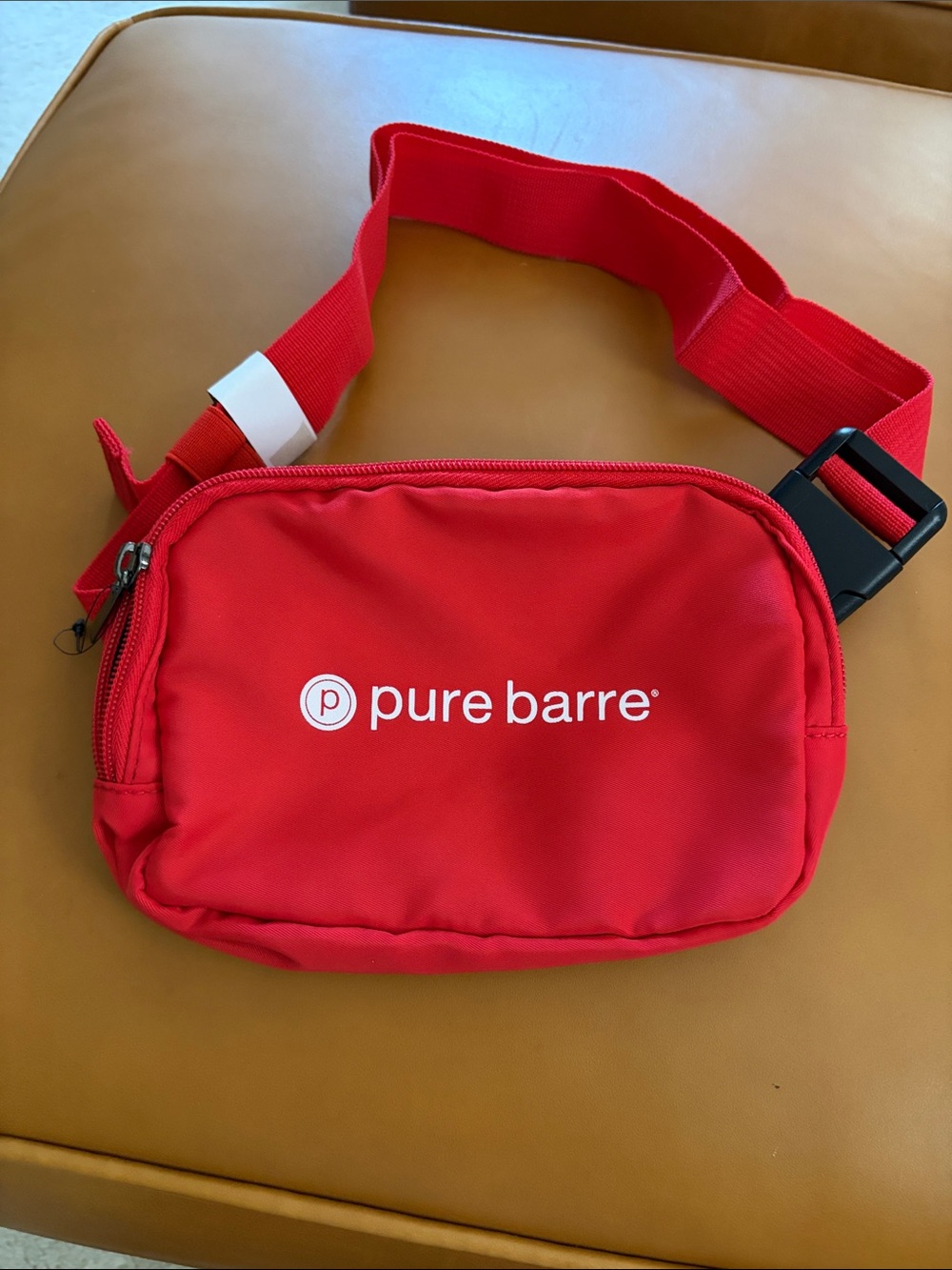 Pure Barre Red Waist/Belt Crossbody Bag
